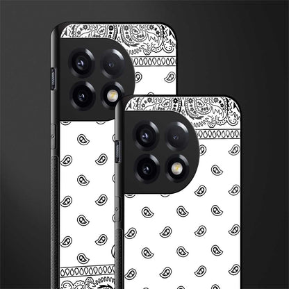 paisley white back phone cover | glass case for oneplus 11r