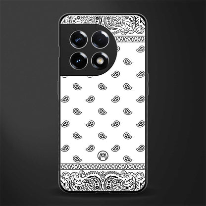 paisley white back phone cover | glass case for oneplus 11r