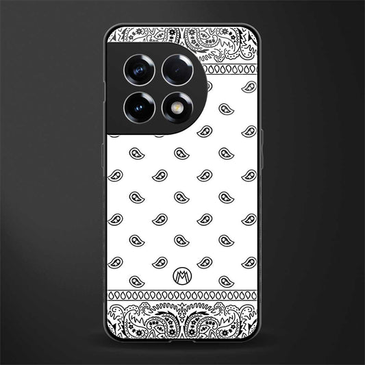 paisley white back phone cover | glass case for oneplus 11r