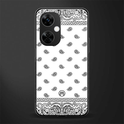 paisley white back phone cover | glass case for oneplus nord ce 3 lite