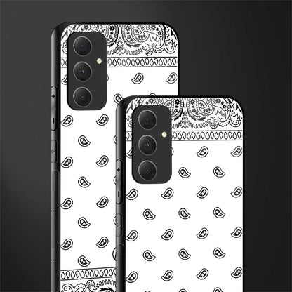 paisley white back phone cover | glass case for samsung galaxy a54 5g