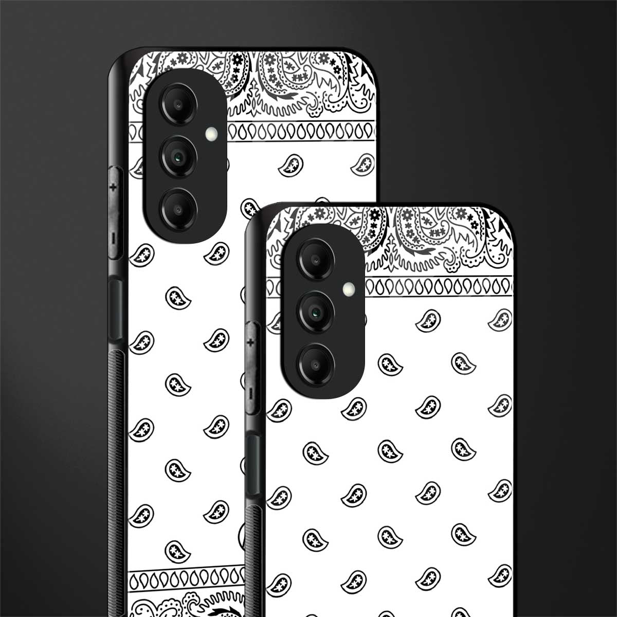 paisley white back phone cover | glass case for samsung galaxy a14 5g