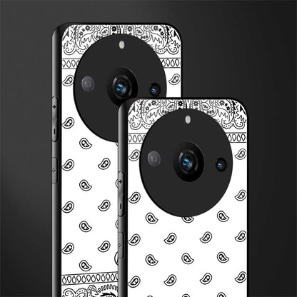paisley white back phone cover | glass case for realme 11 pro 5g