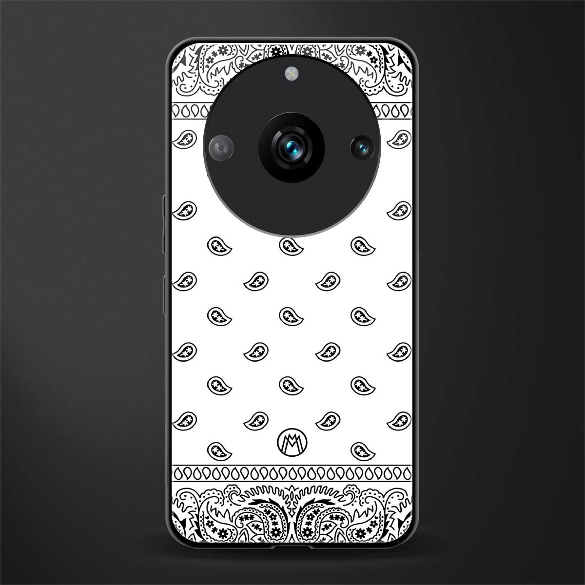 paisley white back phone cover | glass case for realme 11 pro 5g
