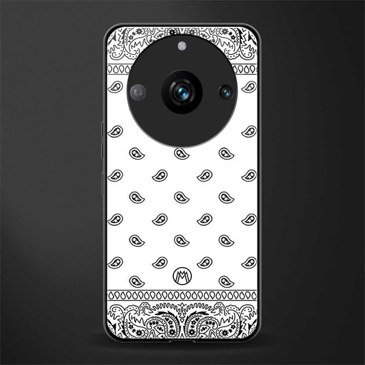 paisley white back phone cover | glass case for realme 11 pro 5g