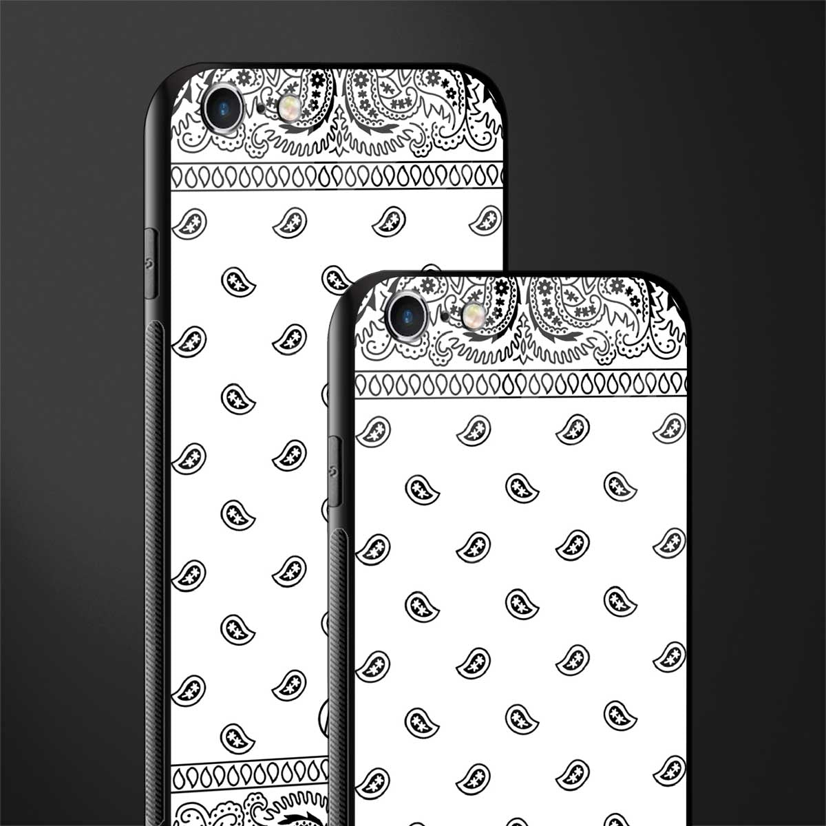 paisley white glass case for iphone 6 plus image-2