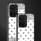 paisley white back phone cover | glass case for vivo t1 44w 4g