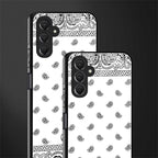 paisley white back phone cover | glass case for samsun galaxy a24 4g