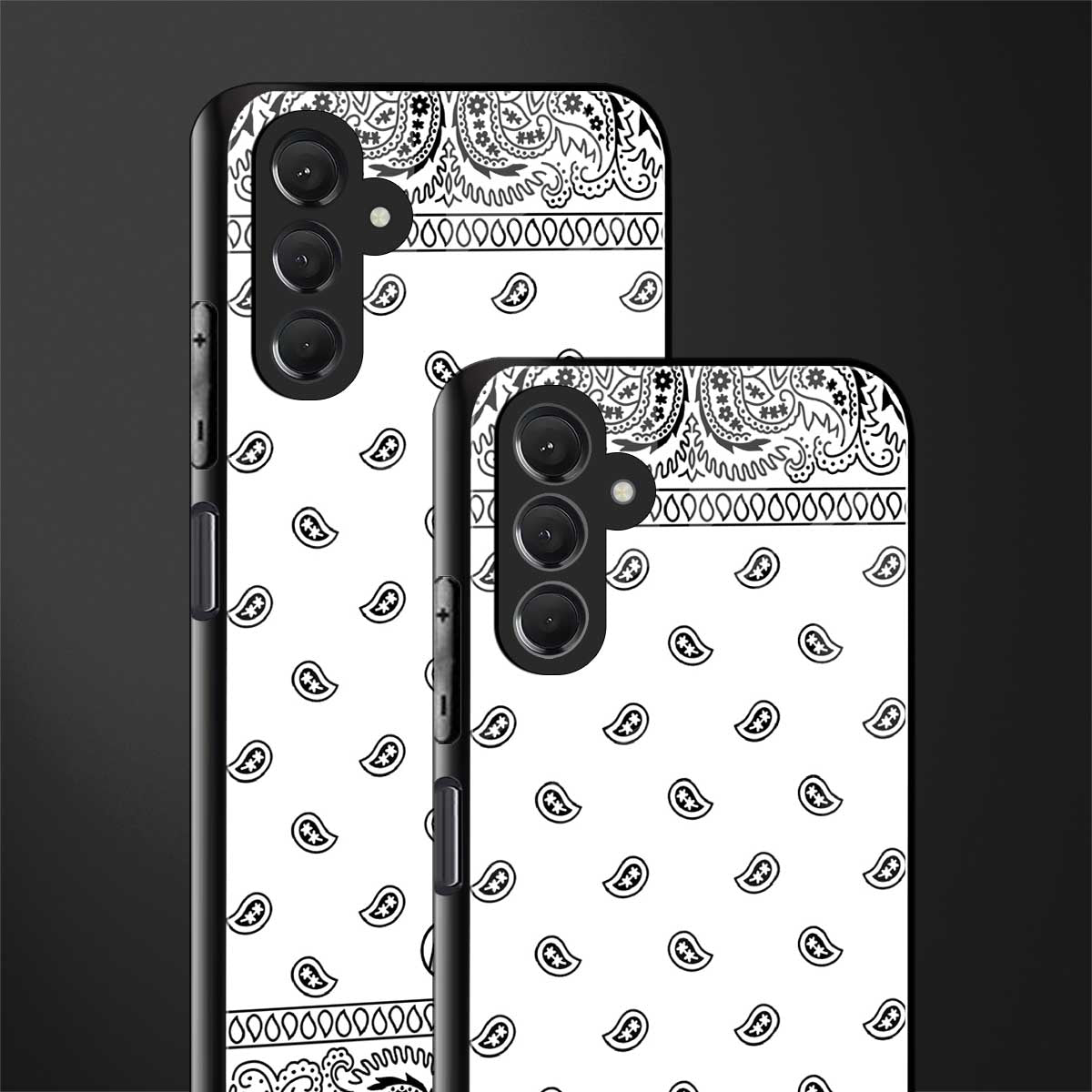 paisley white back phone cover | glass case for samsun galaxy a24 4g