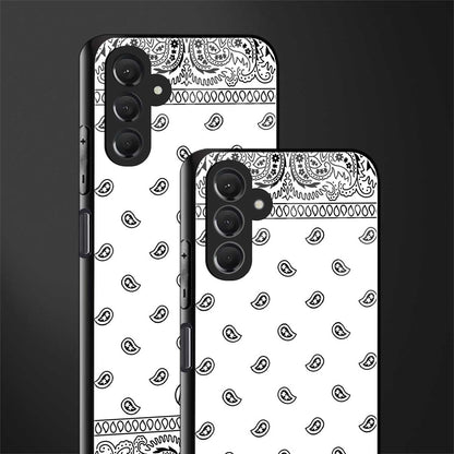 paisley white back phone cover | glass case for samsun galaxy a24 4g