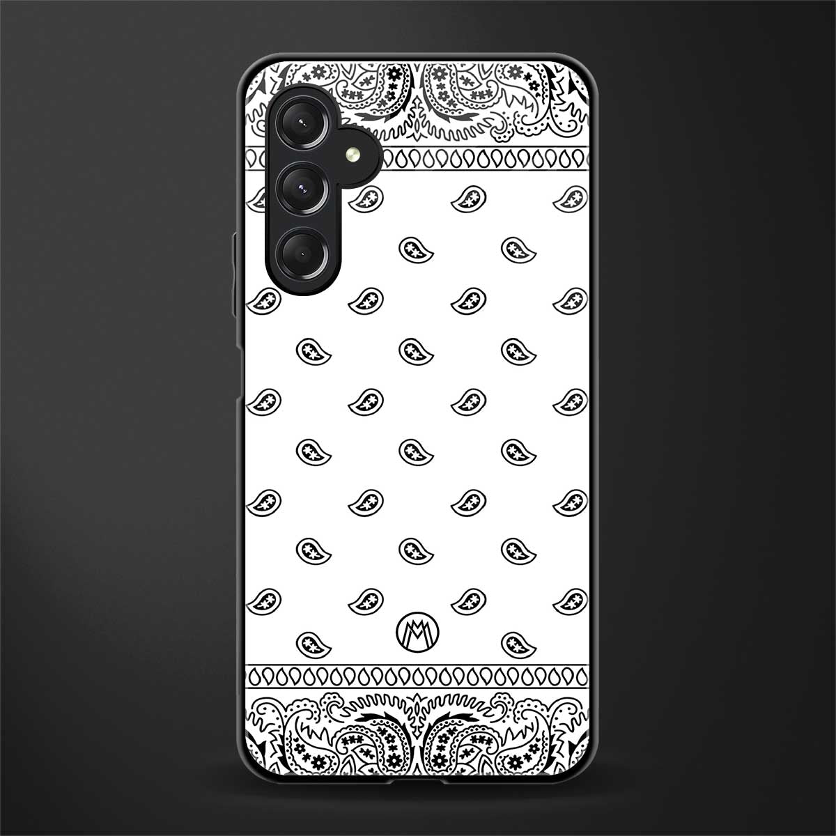 paisley white back phone cover | glass case for samsun galaxy a24 4g