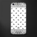 paisley white glass case for iphone 6s plus image