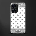 paisley white back phone cover | glass case for realme c55