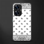 paisley white back phone cover | glass case for realme c55