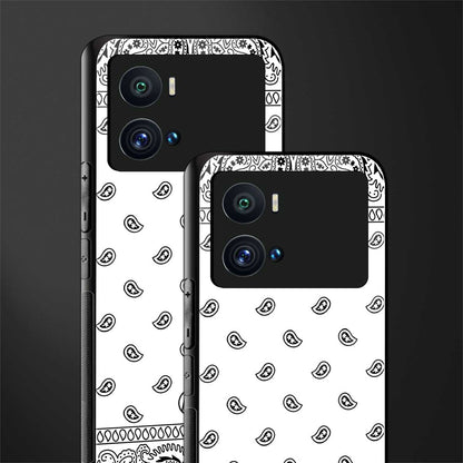 paisley white back phone cover | glass case for iQOO 9 Pro