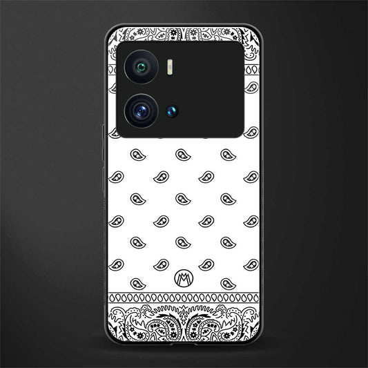 paisley white back phone cover | glass case for iQOO 9 Pro