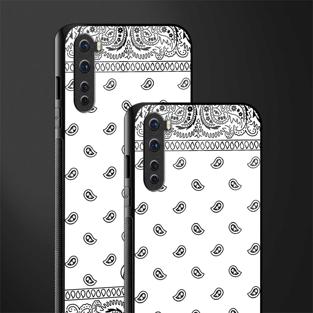 paisley white glass case for oneplus nord ac2001 image-2