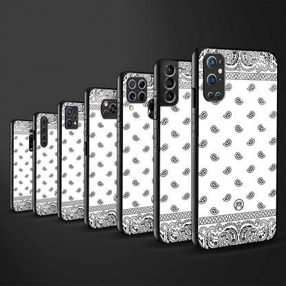 paisley white back phone cover | glass case for vivo v25-5g
