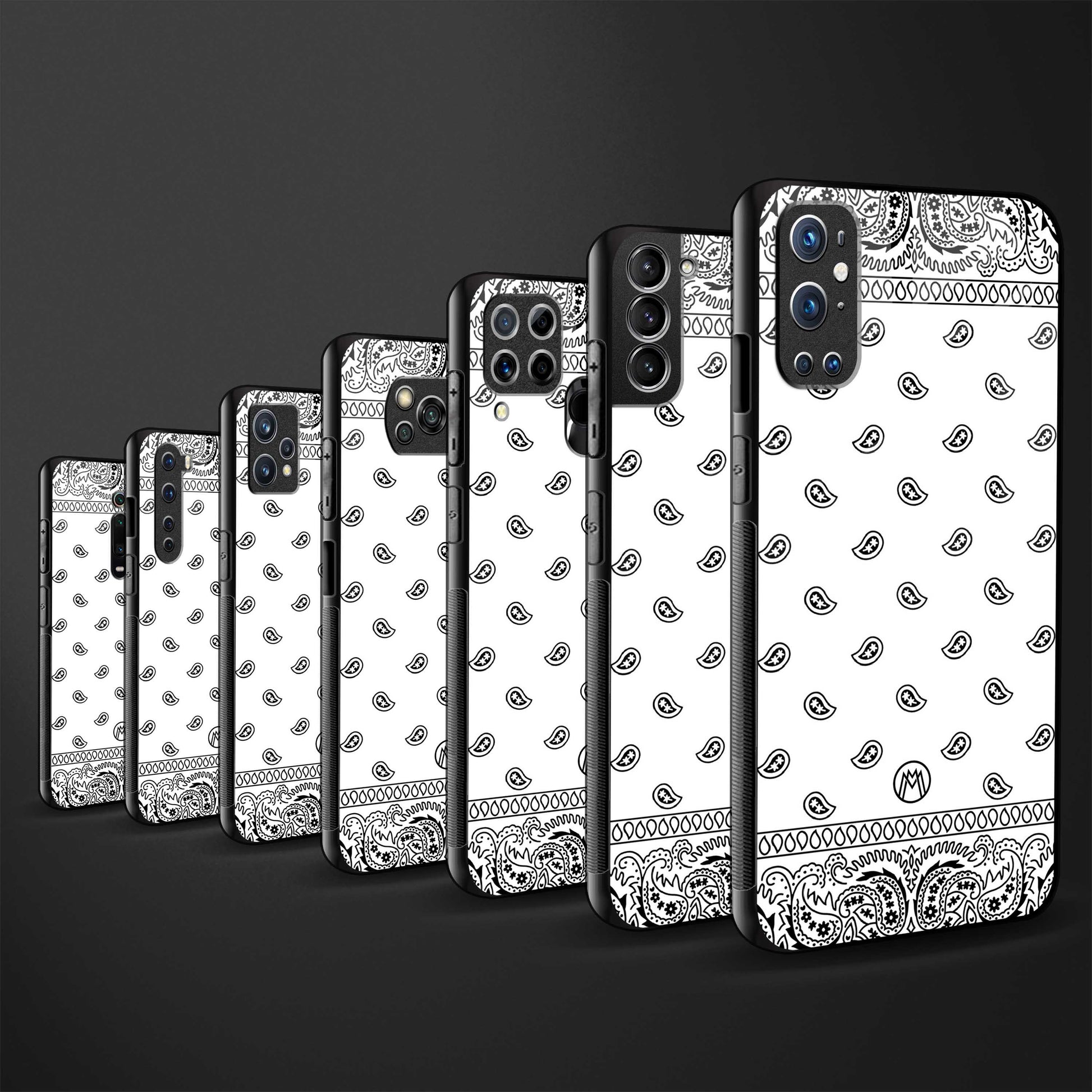 paisley white back phone cover | glass case for samsung galaxy a14 5g