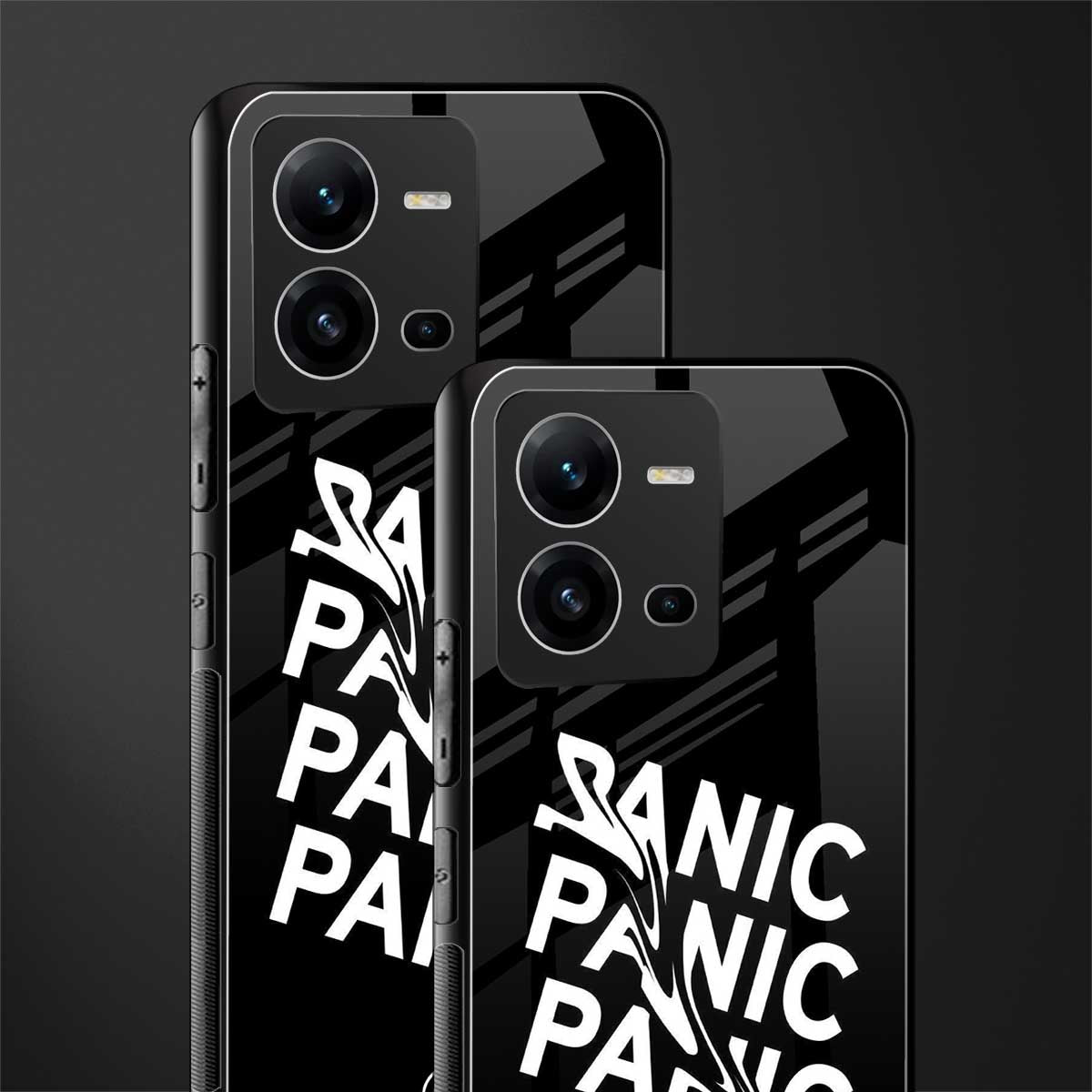 panic back phone cover | glass case for vivo v25-5g