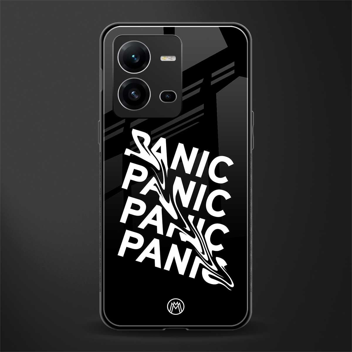 panic back phone cover | glass case for vivo v25-5g