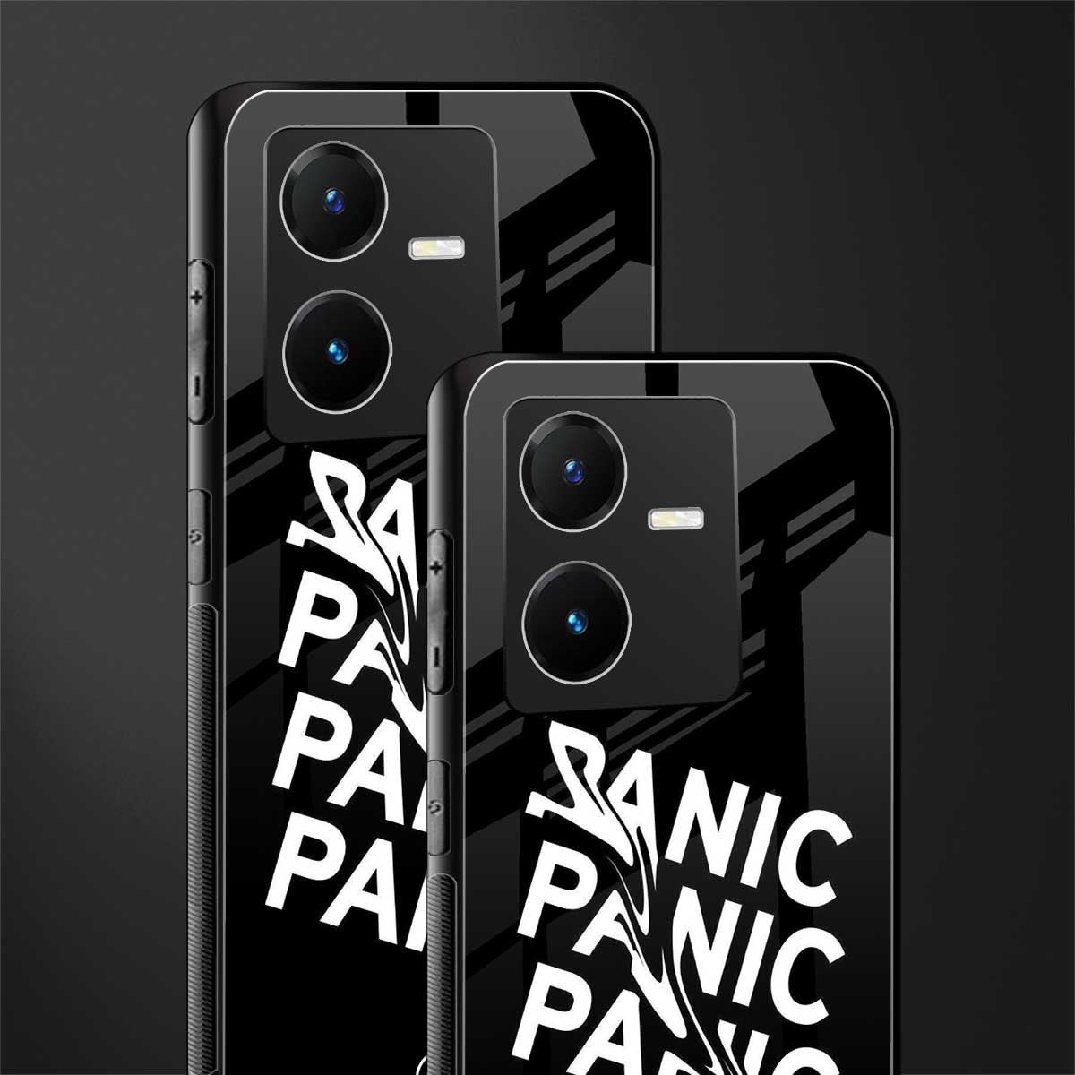 panic back phone cover | glass case for vivo y22