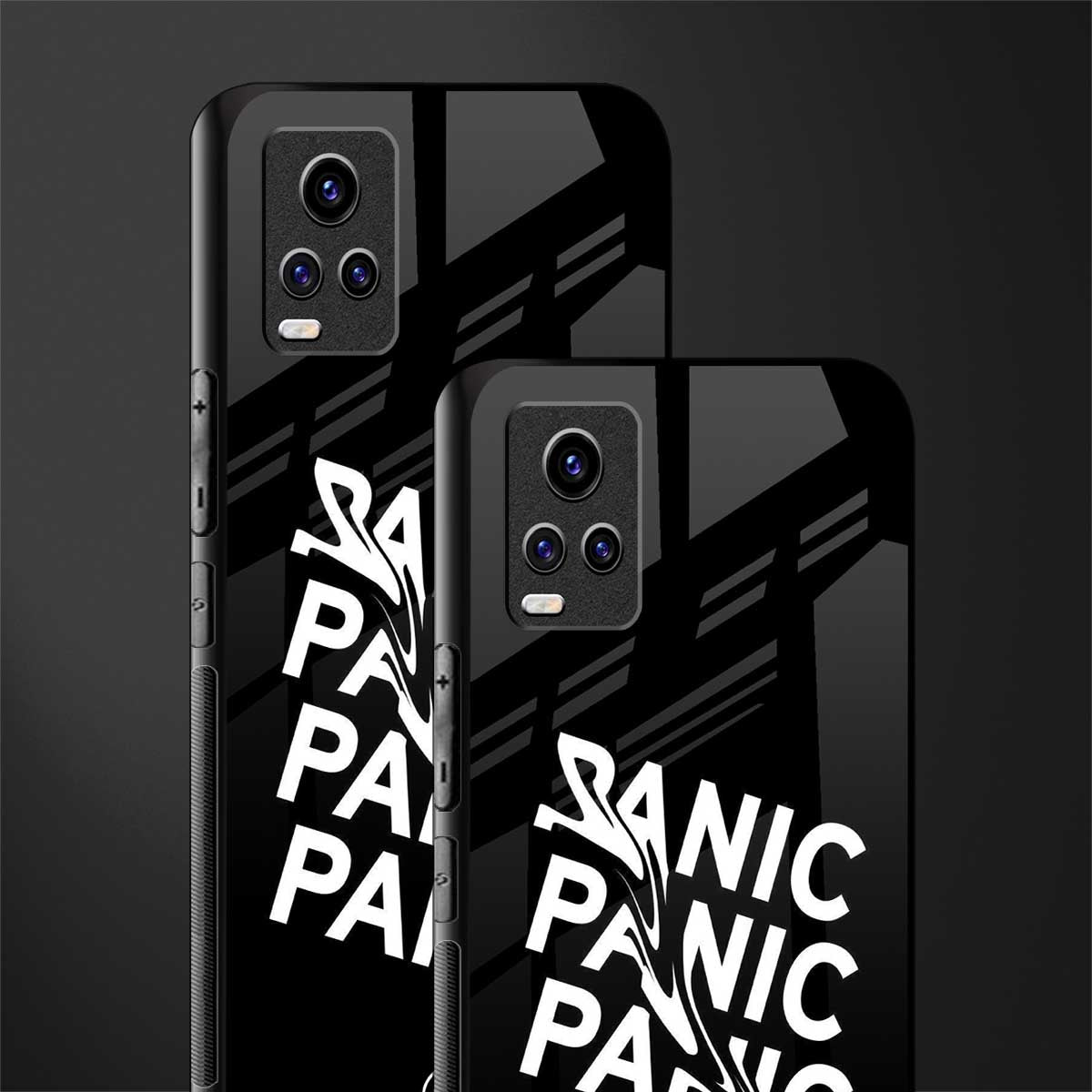 panic back phone cover | glass case for vivo v21e 4g