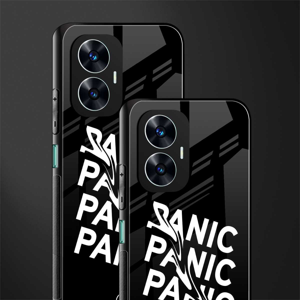 panic back phone cover | glass case for realme c55