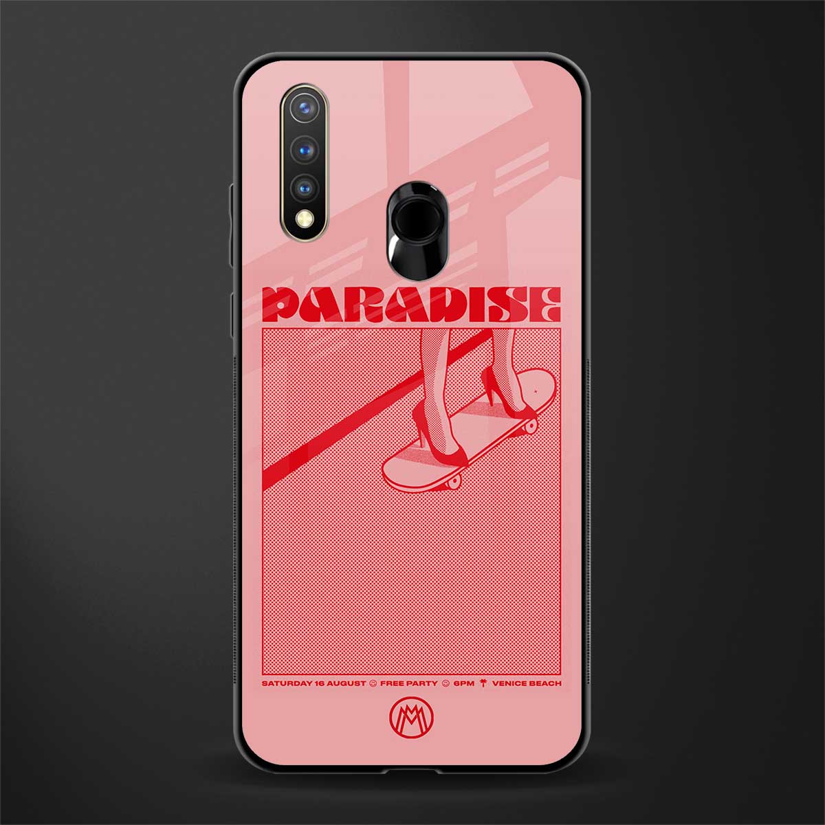 paradise glass case for vivo u20 image
