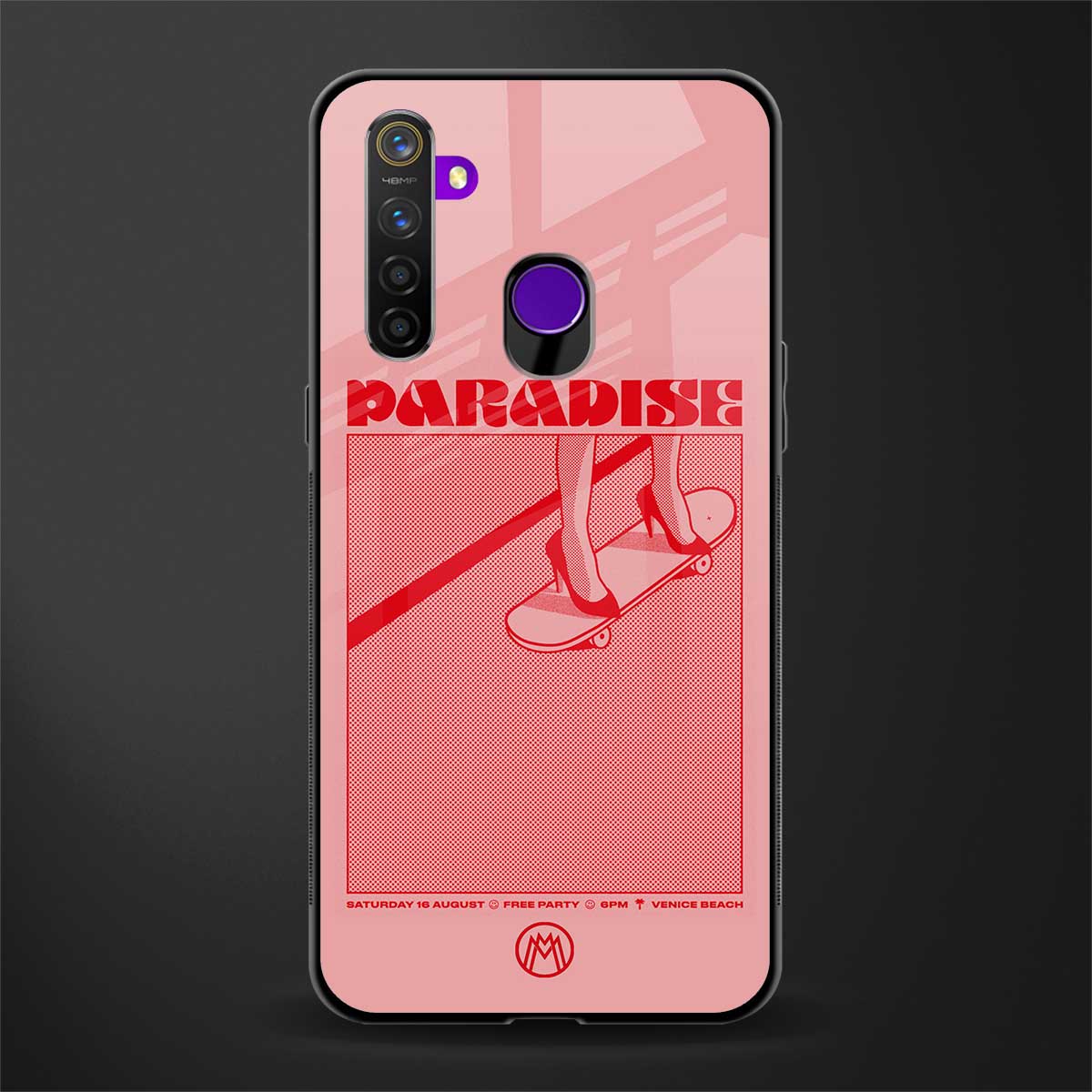 paradise glass case for realme 5i image