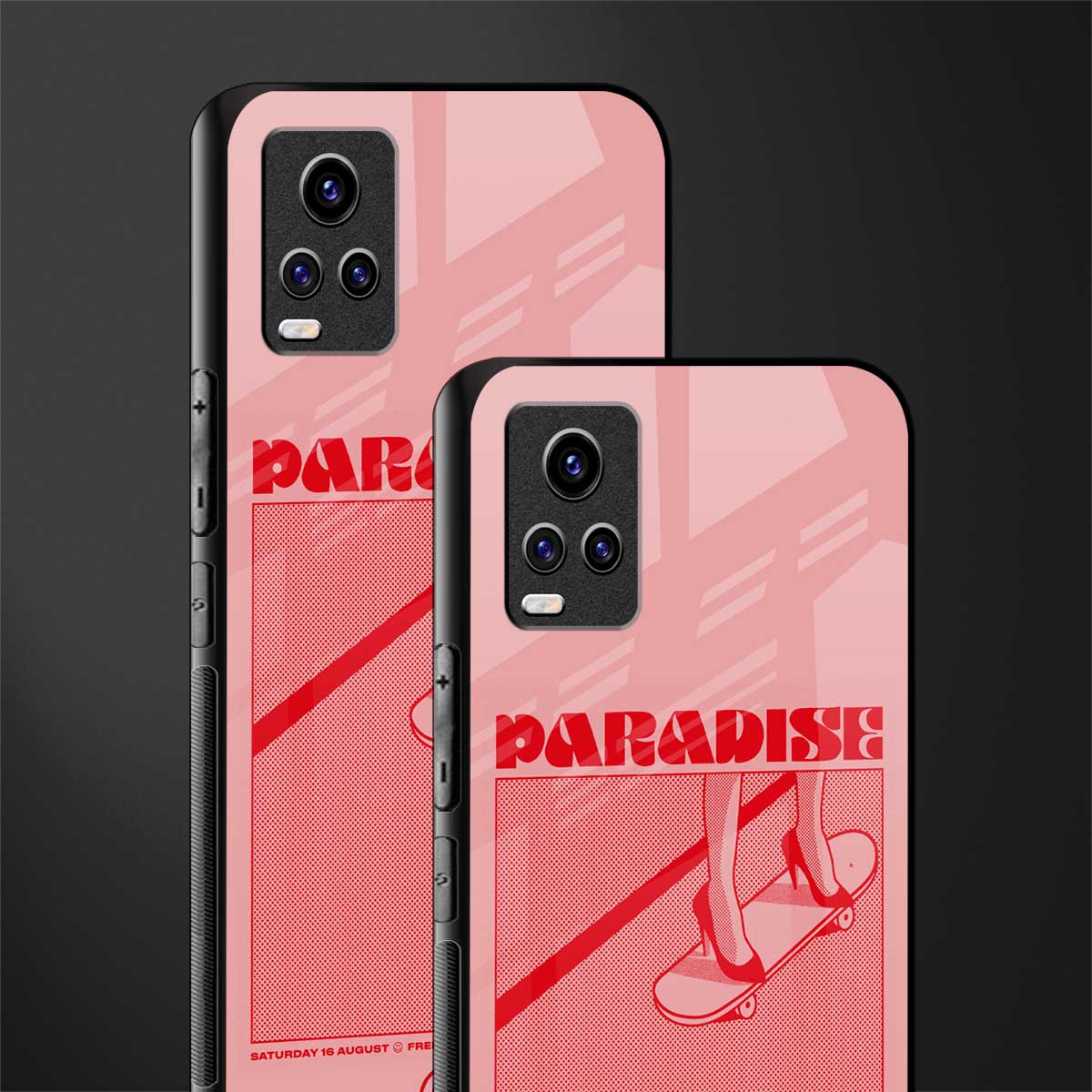 paradise back phone cover | glass case for vivo y73