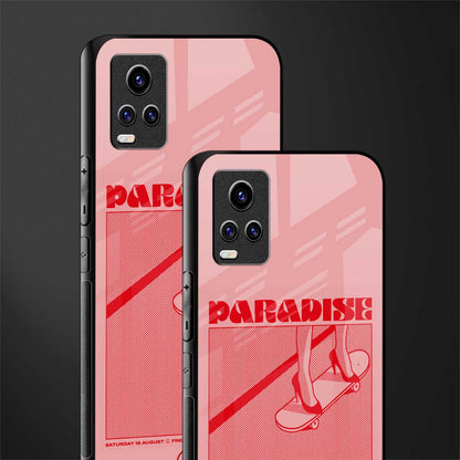 paradise back phone cover | glass case for vivo y73