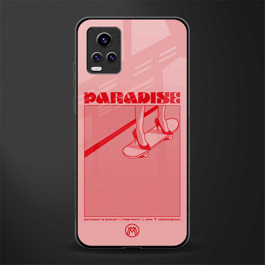 paradise back phone cover | glass case for vivo y73