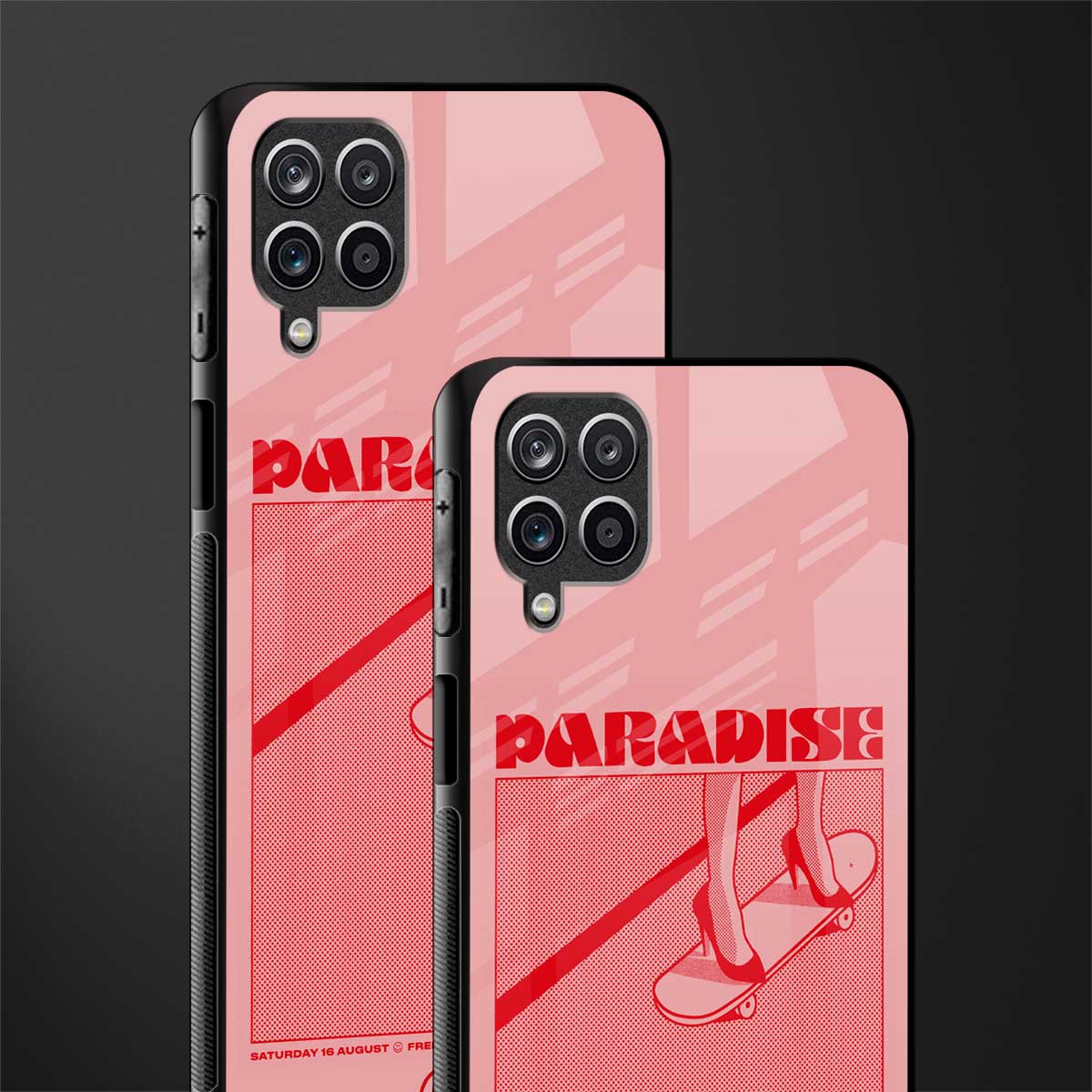 paradise back phone cover | glass case for samsung galaxy a22 4g