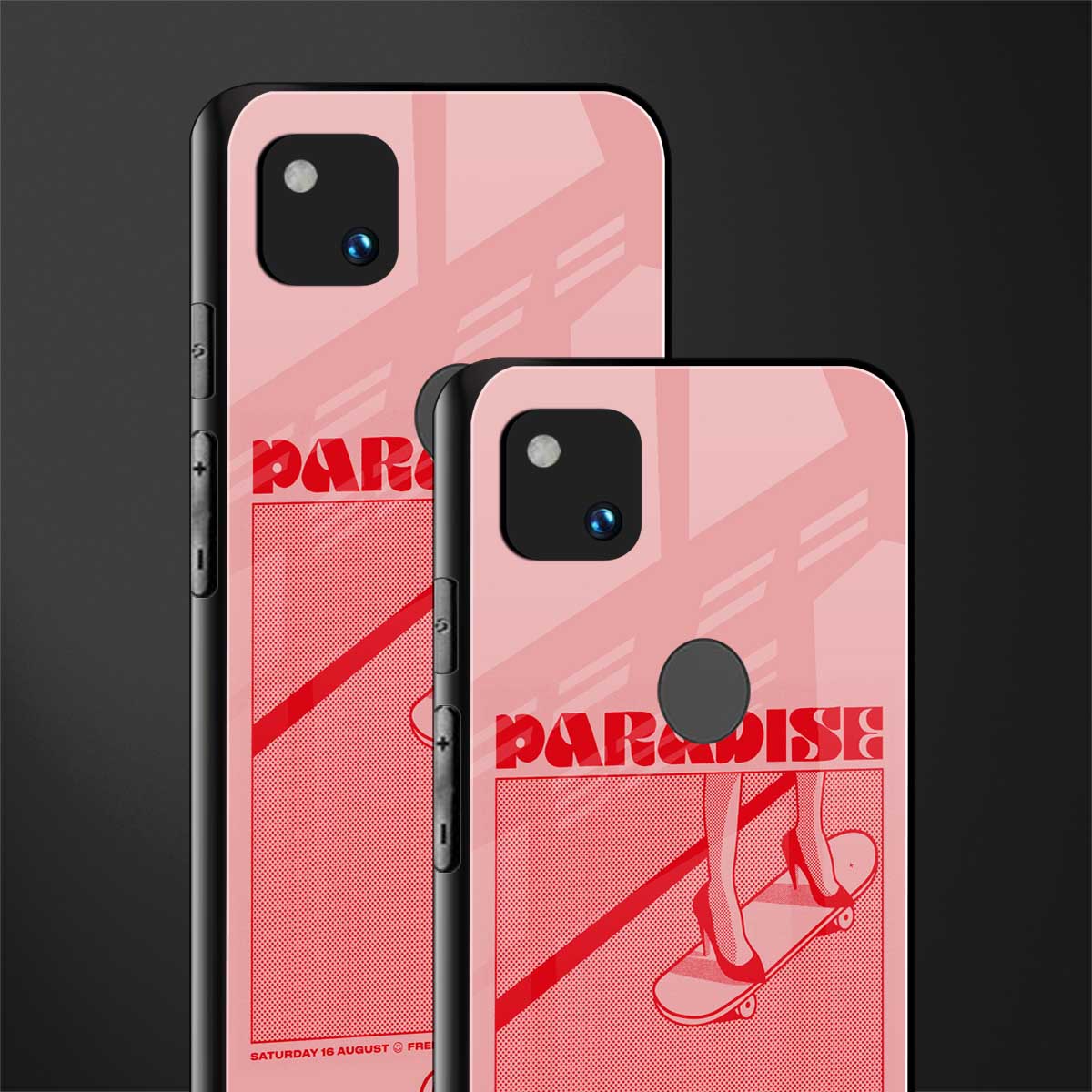 paradise back phone cover | glass case for google pixel 4a 4g