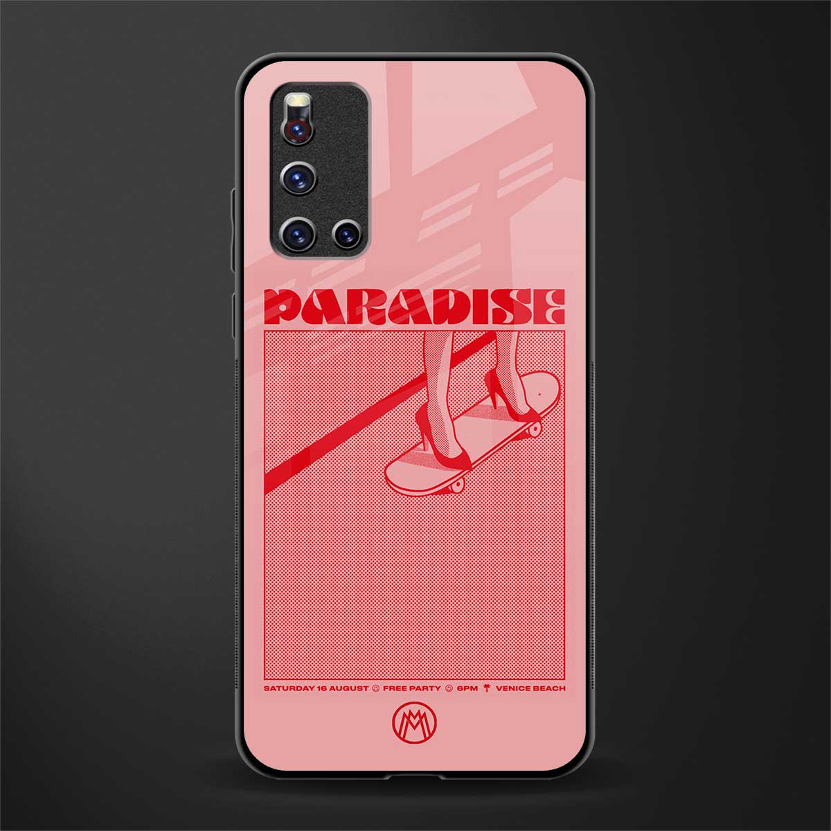 paradise glass case for vivo v19 image