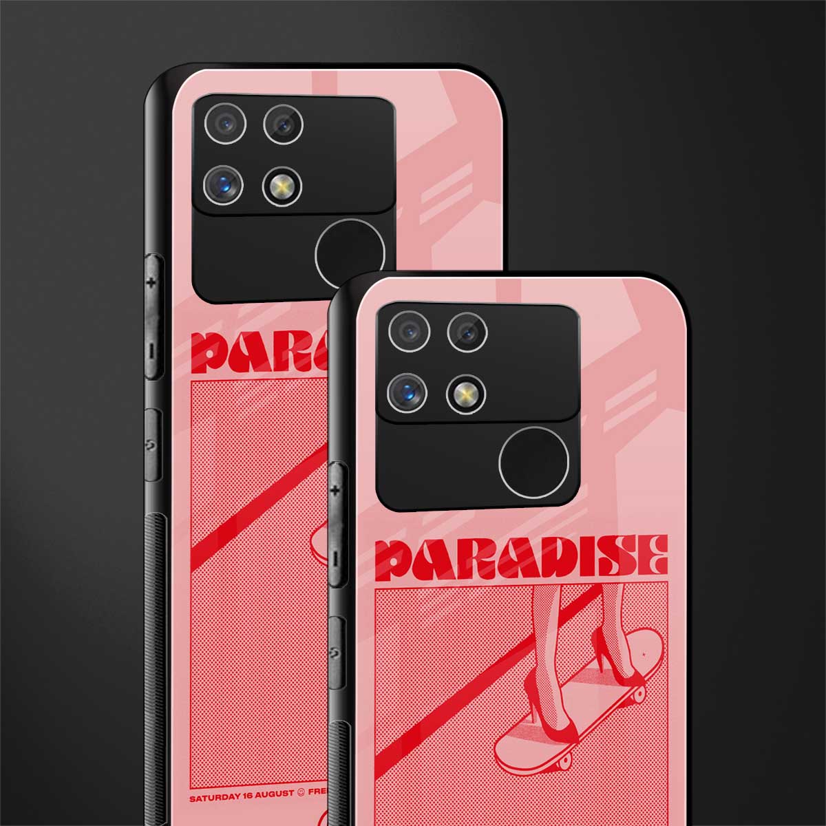 paradise back phone cover | glass case for realme narzo 50a