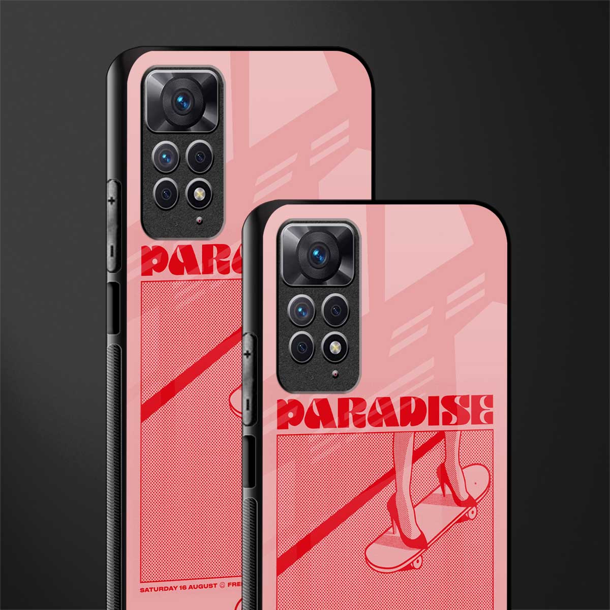 paradise back phone cover | glass case for redmi note 11 pro plus 4g/5g