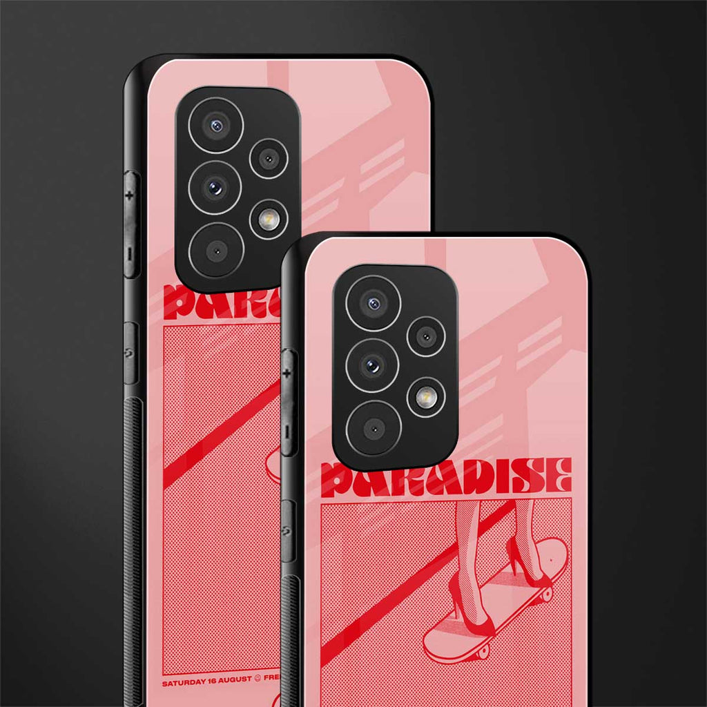 paradise back phone cover | glass case for samsung galaxy a73 5g