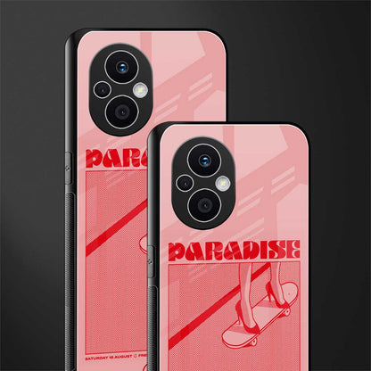 paradise back phone cover | glass case for oppo f21 pro 5g