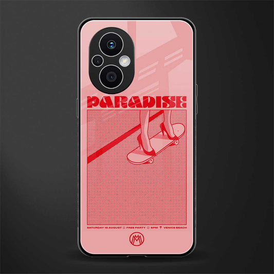 paradise back phone cover | glass case for oppo f21 pro 5g