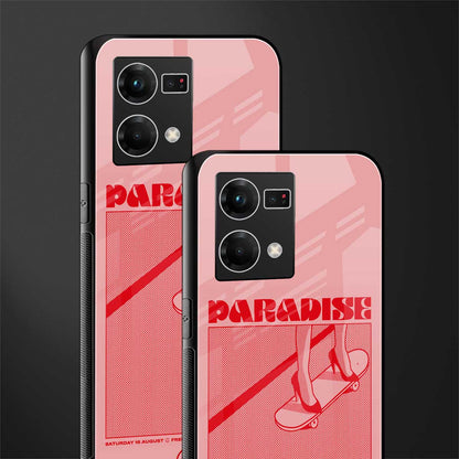 paradise back phone cover | glass case for oppo f21 pro 4g