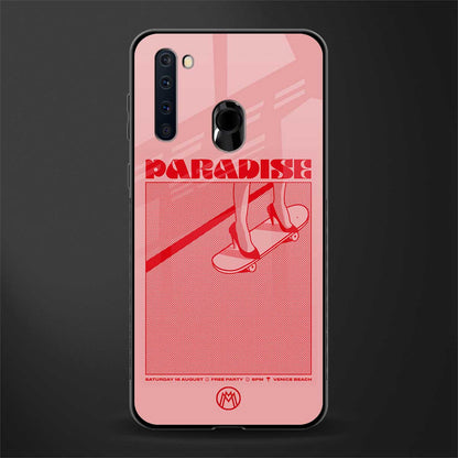 paradise glass case for samsung a21 image
