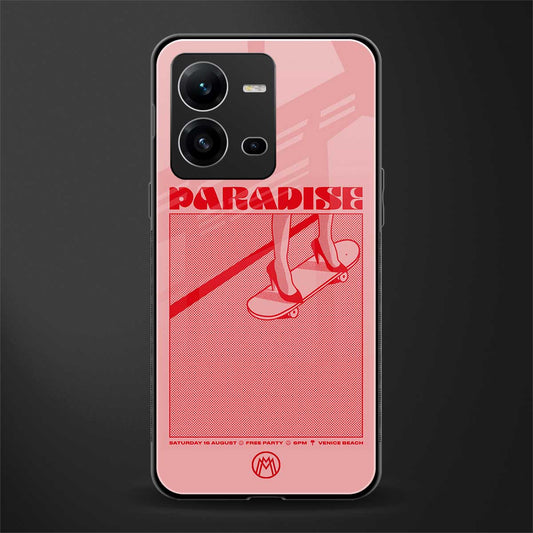 paradise back phone cover | glass case for vivo v25-5g