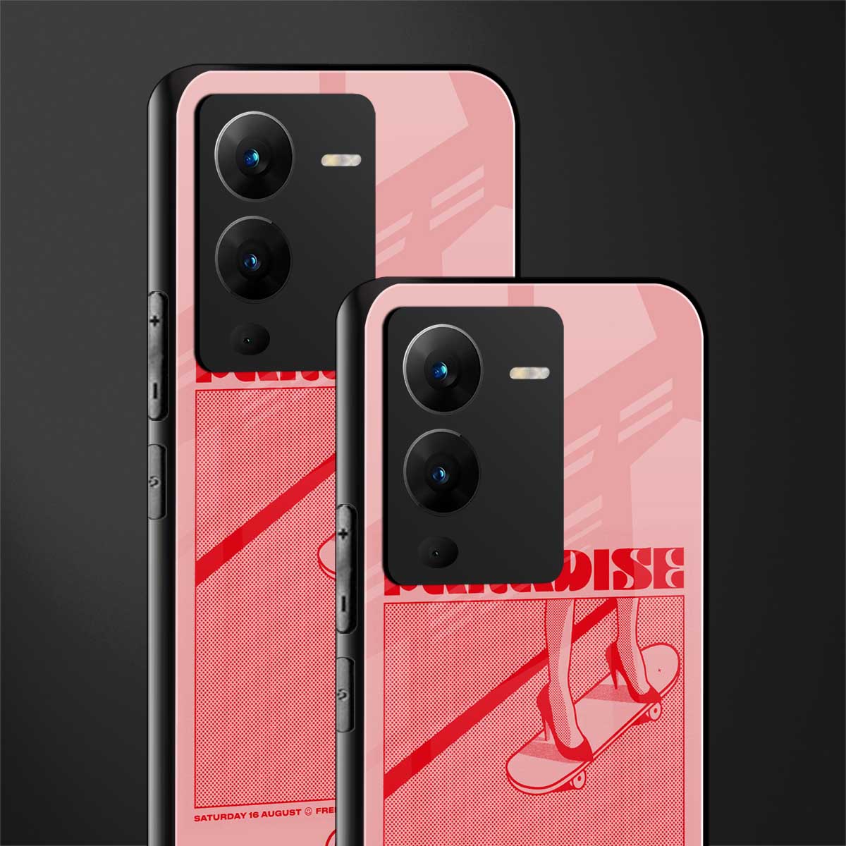 paradise back phone cover | glass case for vivo v25 pro 5g