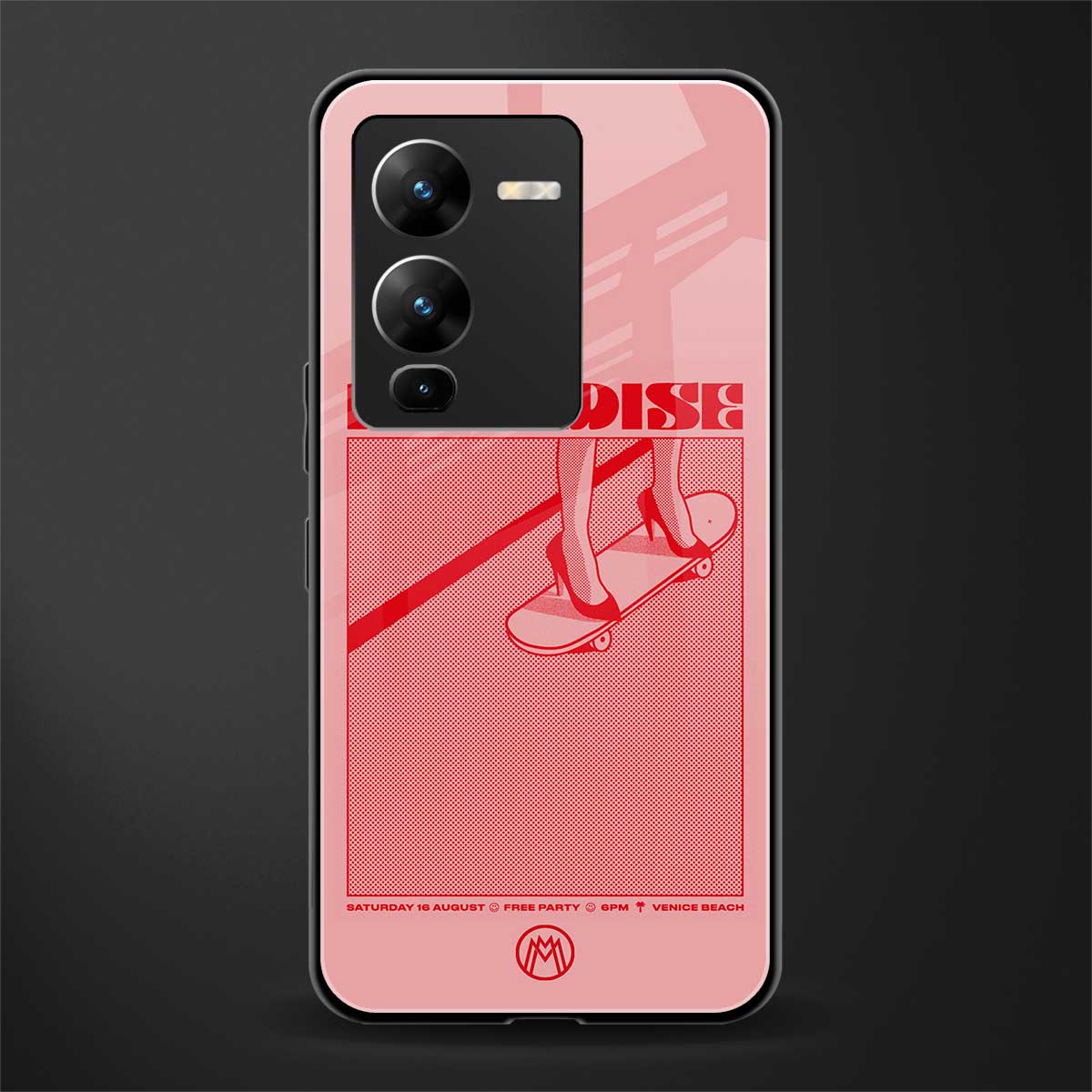 paradise back phone cover | glass case for vivo v25 pro 5g