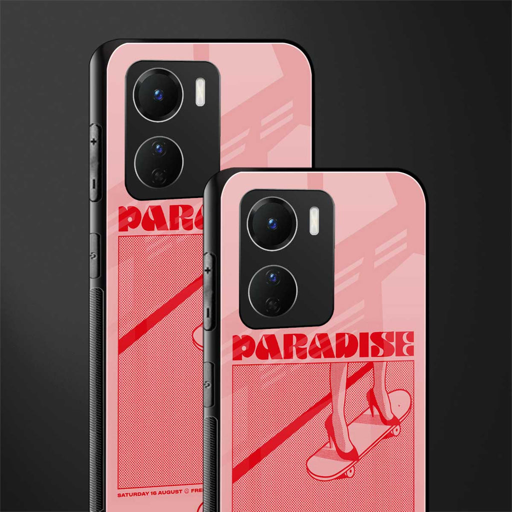 paradise back phone cover | glass case for vivo y16