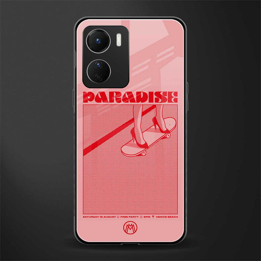 paradise back phone cover | glass case for vivo y16
