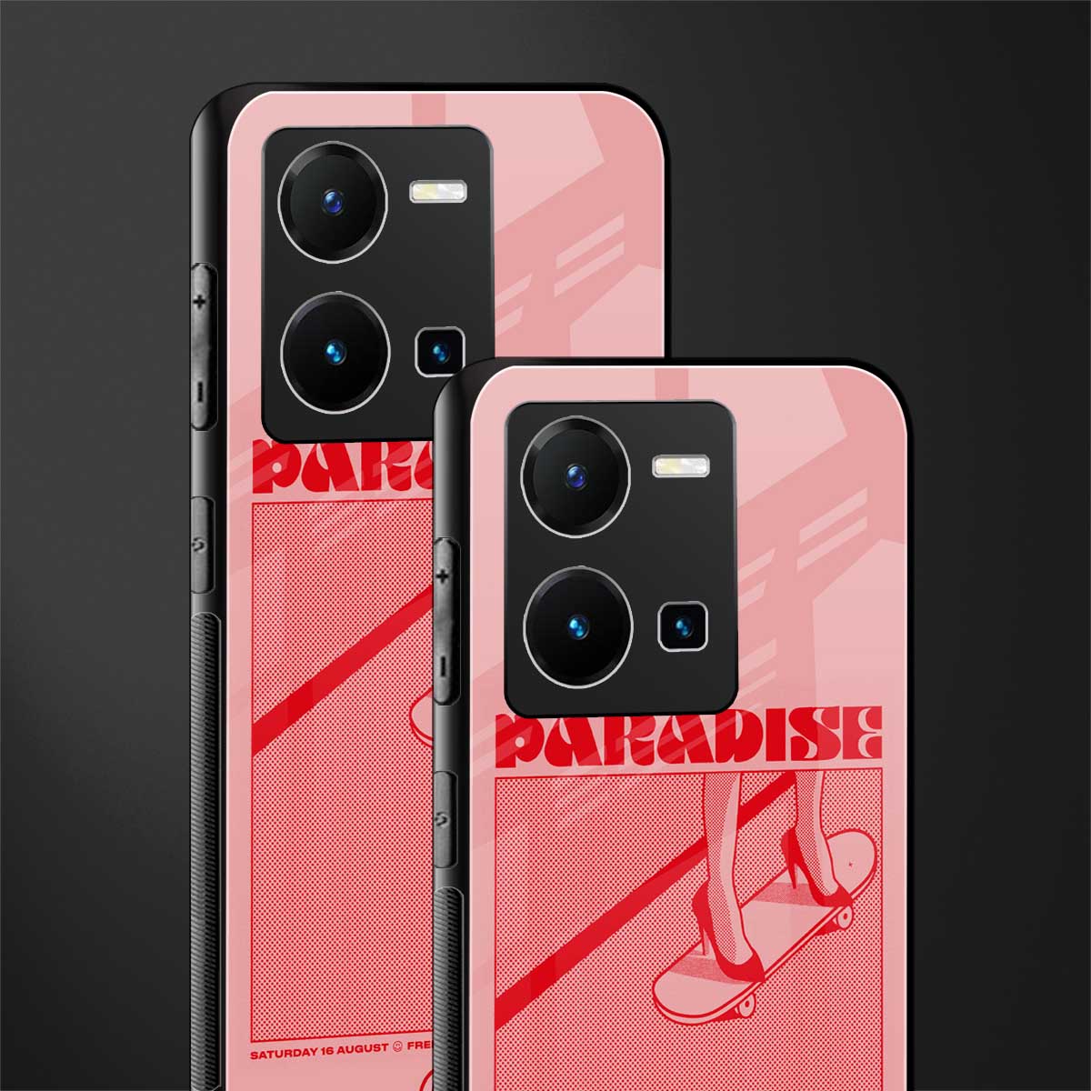 paradise back phone cover | glass case for vivo y35 4g