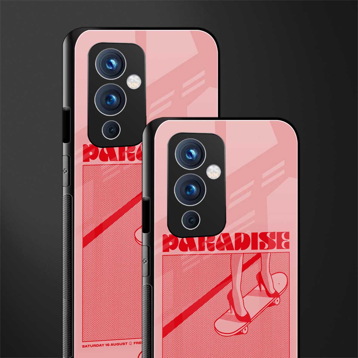 paradise back phone cover | glass case for oneplus 9